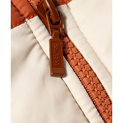Babyhug Woven Full Sleeves Hooded Padded Jacket with Camping Patch - Brown
