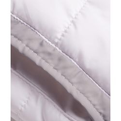 Babyhug Woven Full Sleeves Padded Jacket with Detachable Hood - White & Grey
