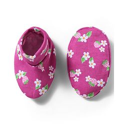 Babyhug 100% Cotton Knit Floral & Starwberry Printed Mittens & Booties Set - Multicolor