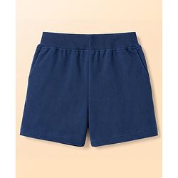 Babyhug 100% Cotton Single Jersey Knit Half Sleeves Bear & Text Printed T-Shirt & Shorts Set - Navy