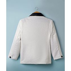 Babyhug Knit Full Sleeves 4 Piece Party Suit - White & Black