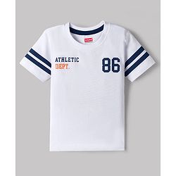 Babyhug 100% Cotton Single Jersey Knit Half Sleeves Front & Back Text Printed T-Shirt & Shorts Set - White