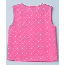 Babyhug 100% Cotton Cambric Knit Sleeveless Front Open Jhablas With Strawberry Floral Print Pack of 3 - Pink , Yellow White