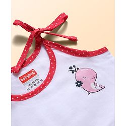 Babyhug 100% Cotton Cambric Woven Sleeveless Tie Knot Unicorn & Animals Printed Jhablas Pack of 5 - White