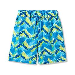 Babyhug Tafetta Water Repellant Printed Swimming Trunk - Blue