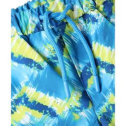 Babyhug Tafetta Water Repellant Printed Swimming Trunk - Blue