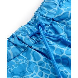Babyhug Tafetta Water Repellant Printed Swimming Trunk - Blue
