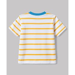 Babyhug 100% Cotton Knit T-Shirts with Graphics Half Sleeves Yellow 0-3 Months Pack of 3