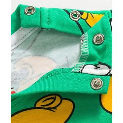 Babyhug Disney Single Jersey Knit Full Sleeves Co-Ords T-Shirt & Pyjama Night Suit with Mickey & Friends  Print - Green