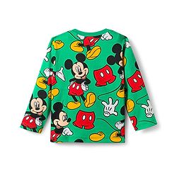 Babyhug Disney Single Jersey Knit Full Sleeves Co-Ords T-Shirt & Pyjama Night Suit with Mickey & Friends  Print - Green