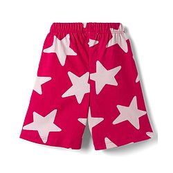 Babyhug 100% Cotton Knit Half Sleeves Co-Ords Shirt & Shorts Night Suit With Star Print - Red