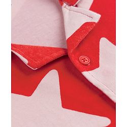 Babyhug 100% Cotton Knit Half Sleeves Co-Ords Shirt & Shorts Night Suit With Star Print - Red