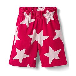 Babyhug 100% Cotton Knit Half Sleeves Co-Ords Shirt & Shorts Night Suit With Star Print - Red