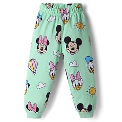 Babyhug Disney Single Jersey Knit Full Sleeves T-Shirt & Pyjama Night Suit with Minnie Mouse  Print - Green