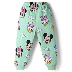 Babyhug Disney Single Jersey Knit Full Sleeves T-Shirt & Pyjama Night Suit with Minnie Mouse  Print - Green