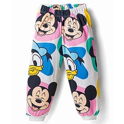Babyhug Disney Single Jersey Knit Full Sleeves  Minnie & Friends Co-Ords T-Shirt & Pyjama Night Suit - White