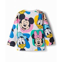 Babyhug Disney Single Jersey Knit Full Sleeves  Minnie & Friends Co-Ords T-Shirt & Pyjama Night Suit - White