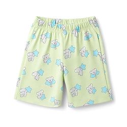 Babyhug 100% Cotton Knit Half Sleeves Co-Ords Shirt & Shorts Night Suit with Koala Print - Light Green