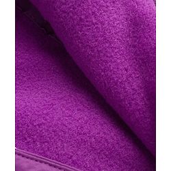 Babyhug Woven Sleeveless Solid  Hooded Padded Jacket with Frill & Bow - Purple