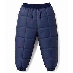 Babyhug Full Sleeves Winter Wear Suits With Floral Print- Navy Blue
