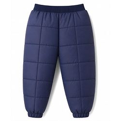 Babyhug Full Sleeves Winter Wear Suits With Floral Print- Navy Blue