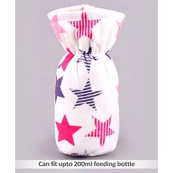 Babyhug Feeding Bottle Cover Stars Print Medium Pink - Fits Upto 200 ml Bottle