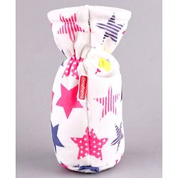 Babyhug Feeding Bottle Cover Stars Print Medium Pink - Fits Upto 200 ml Bottle