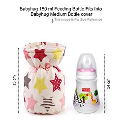 Babyhug Feeding Bottle Cover Stars Print Medium Pink - Fits Upto 200 ml Bottle