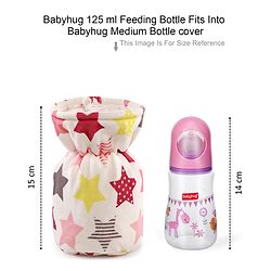 Babyhug Feeding Bottle Cover Stars Print Medium Pink - Fits Upto 200 ml Bottle
