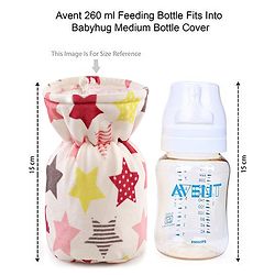 Babyhug Feeding Bottle Cover Stars Print Medium Pink - Fits Upto 200 ml Bottle