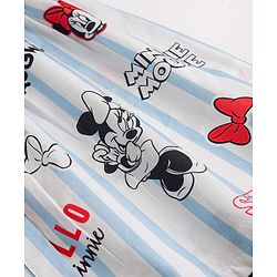 Babyhug Disney Cotton Woven Frock with Minnie Mouse Graphics Blue 6-9 Months