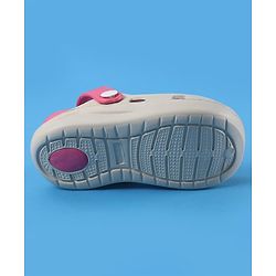 Cute Walk by Babyhug Backstrap Closure Clogs With Floral & Duck Applique - Pink