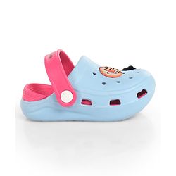 Cute Walk by Babyhug Back Strap Closure Clogs With Donut & Butterfly Applique - Dark Pink
