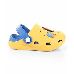 Cute Walk by Babyhug Back Strap Closure Clogs With Rocket Applique - Yellow