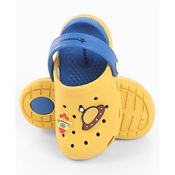 Cute Walk by Babyhug Back Strap Closure Clogs With Rocket Applique - Yellow
