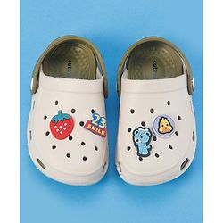 Cute Walk by Babyhug SlipOn Clogs With Strawberry Applique - Green