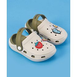 Cute Walk by Babyhug SlipOn Clogs With Strawberry Applique - Green