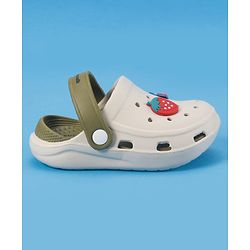 Cute Walk by Babyhug SlipOn Clogs With Strawberry Applique - Green