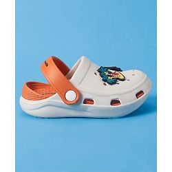 Cute Walk By Babyhug Backstrap Closure Clogs With Dino Jibbitz - Orange