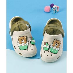 Cute Walk by Babyhug Slip On Clogs With Bear Applique -Green