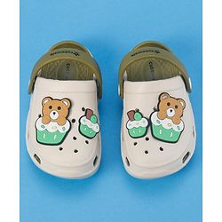 Cute Walk by Babyhug Slip On Clogs With Bear Applique -Green