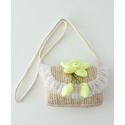 Babyhug Free Size Sling Bag with Floral Applique -Yellow