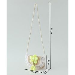 Babyhug Free Size Sling Bag with Floral Applique -Yellow