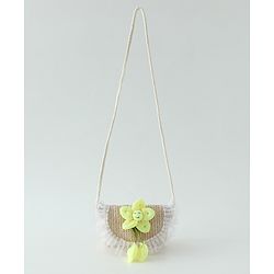 Babyhug Free Size Sling Bag with Floral Applique -Yellow