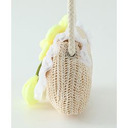 Babyhug Free Size Sling Bag with Floral Applique -Yellow