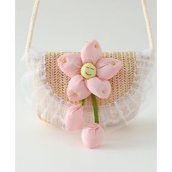 Babyhug Free Size Sling Bag with Floral Applique -Yellow