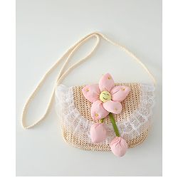 Babyhug Free Size Sling Bag with Floral Applique -Yellow