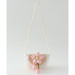 Babyhug Free Size Sling Bag with Floral Applique -Yellow