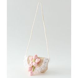 Babyhug Free Size Sling Bag with Floral Applique -Yellow