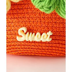 Babyhug Floral Applique Sling Bag Free Size - Orange